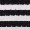 Black-White Knitted Ajour Fabric