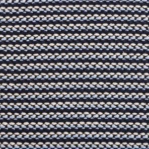 Navy-Blue-White Striped Knitted  Fabric