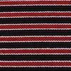 Black-White-Red Striped Chenille  Fabric