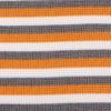White-Orange-Grey Piquee Knitted Fabric