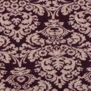 Bordeux-Rose Flower Jaquard -Knitted  Jersey Fabric