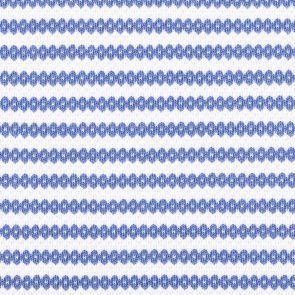 White-Blue Striped  Knitted Fabric
