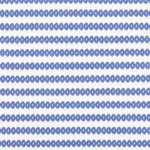 White-Blue Striped  Knitted Fabric
