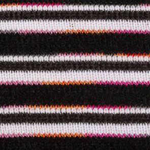Black-White Degradee Pink-Orange Chenille Knitted Fabric