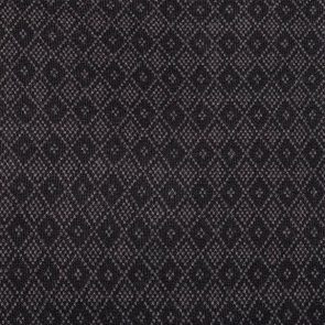 Black  Diamond Patterned Jacquard Knitted Fabric