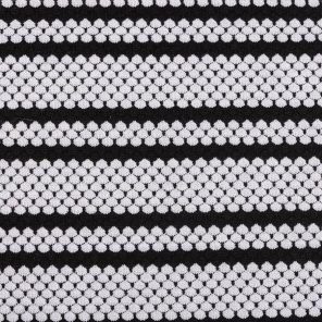 Black-White Shell Shape Jaquard Knitted Fabric