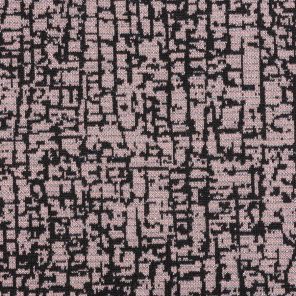Rose-Blackwith Lurex  Geometric Des. Jacquard Knitted Fabric
