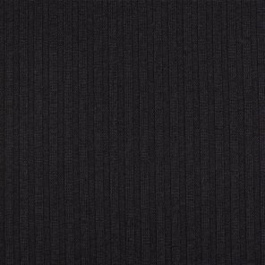Black Rib Knitted Fabric