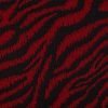 Black-Red Zebra Design Jaquard Knitted Fabric