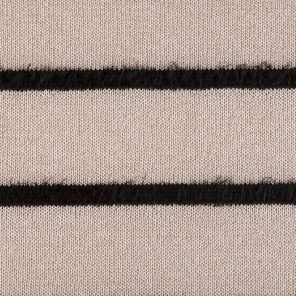 Beige-Black Striped Fancy Fabric