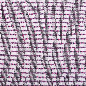 Pink-Ecru- Striped Zebra Jaquard Knitted Fabric