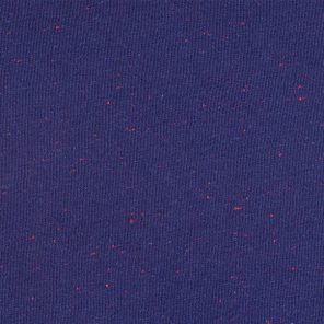 Blue Knitted Fabric With Red Neps